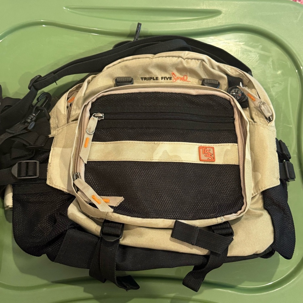 Triple Five Soul Men's Black and Tan Bag